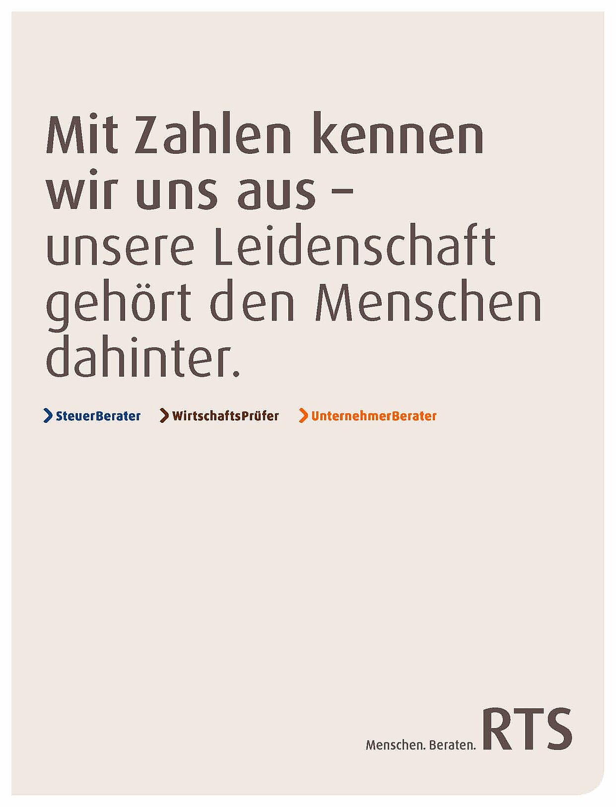 RTS Steuerberater Imagebroschüre Titel