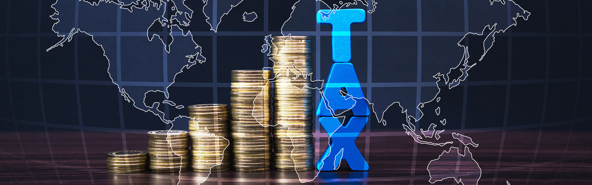 Globale Mindestbesteuerung Tax Geld Erdkugel