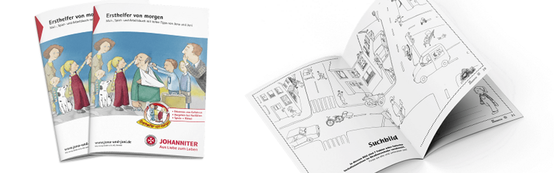 Mit Jona und Joni zum „Ersthelfer von morgen“ RTS Steuerberater Metzingen unterstützt Johanniter Ausmalbuch für Kinder